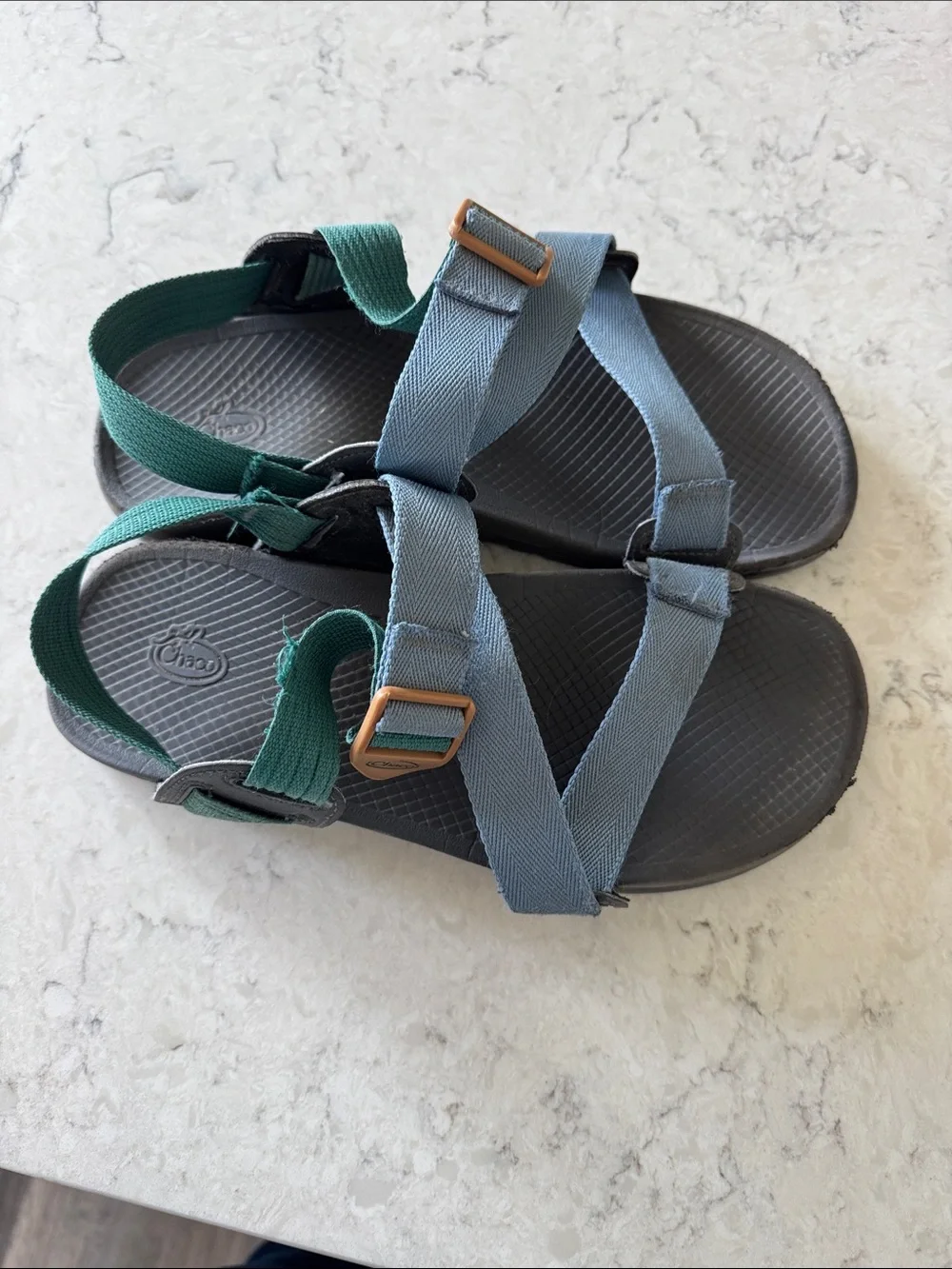 Chacos Men’s 9 Casual Strapped Sandals in Blue and Green